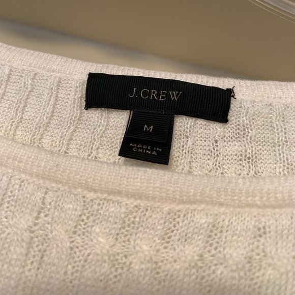 J. Crew Linen Cable Knit Sweater - Picture 3 of 4